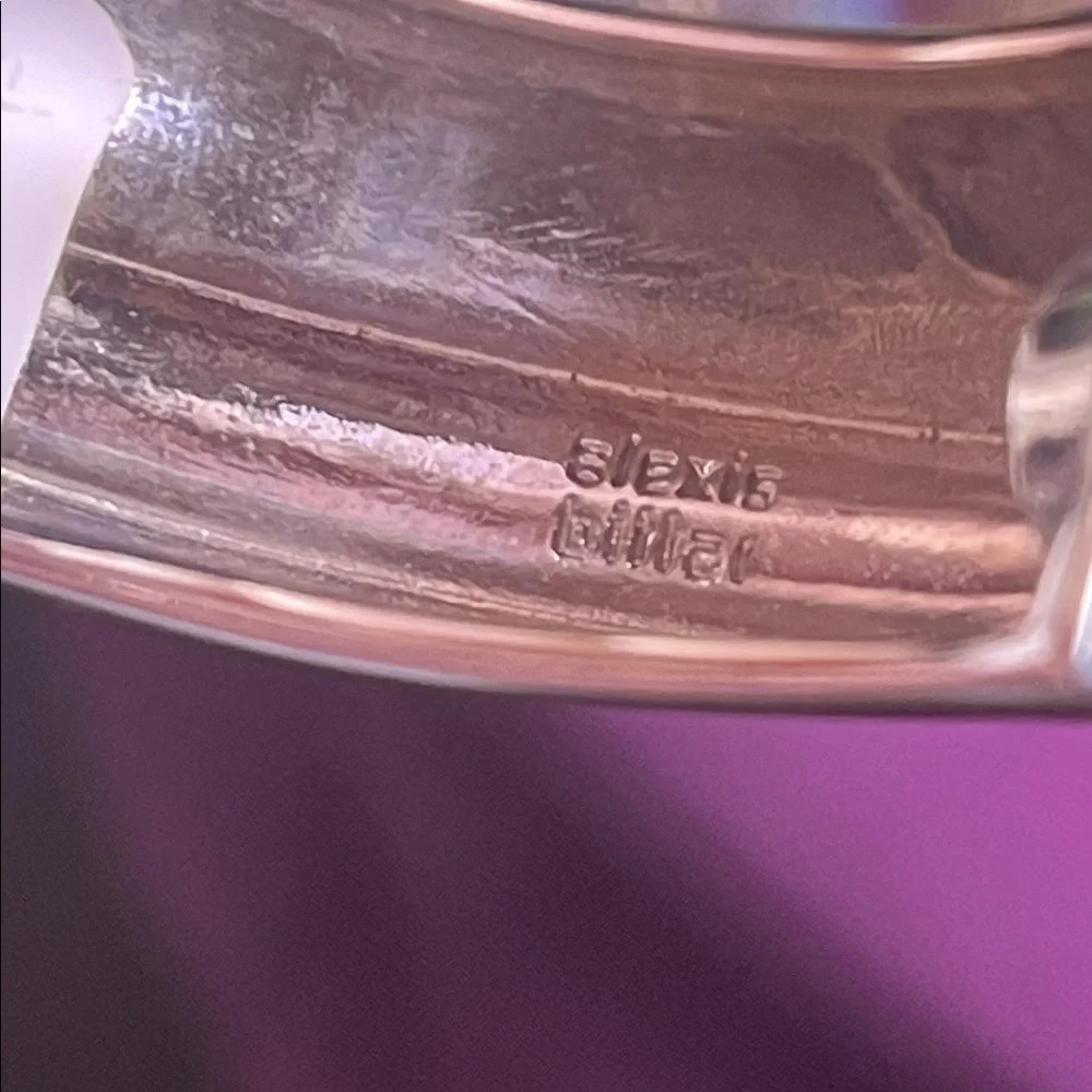 Alexis Bittar Silver Bangle with Crystal Detailing RARE